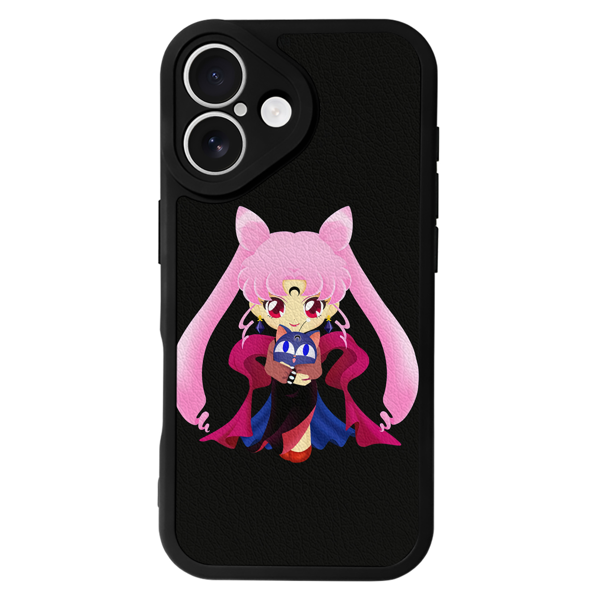 （画像用） 美少女戦士セーラームーン ちびうさ Sailor Moon Chibiusa Tsukino Usagi Small Lady Serenity 【iPhone 16シリーズ対応】シリコンスマホケース（レザー調） 材質：シリコン